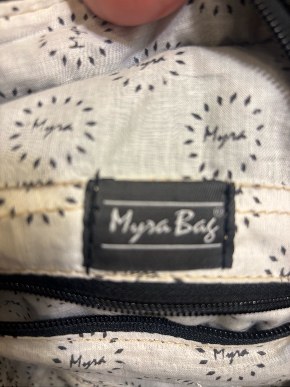 Myra Tula Rose Black shoulder tote Bag - Picture 5 of 7